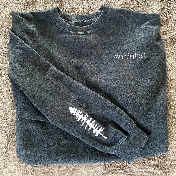 Heather Grey Wanderlust Sweatshirt - Picture 1 of 2